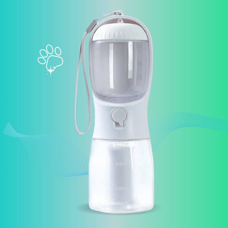 3 in 1 Pet Portable Water & Food Bottle with Waste Bag Holder